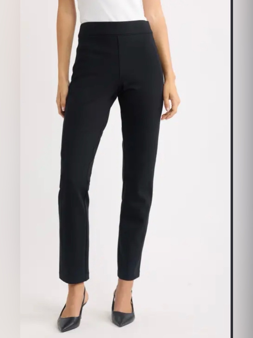 SPANX Black Straight-Leg Stretch Pants